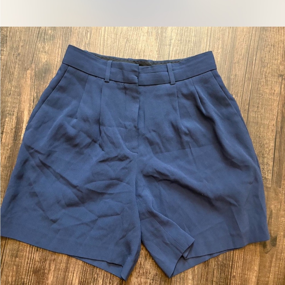 Aritzia High Waist Navy Shorts